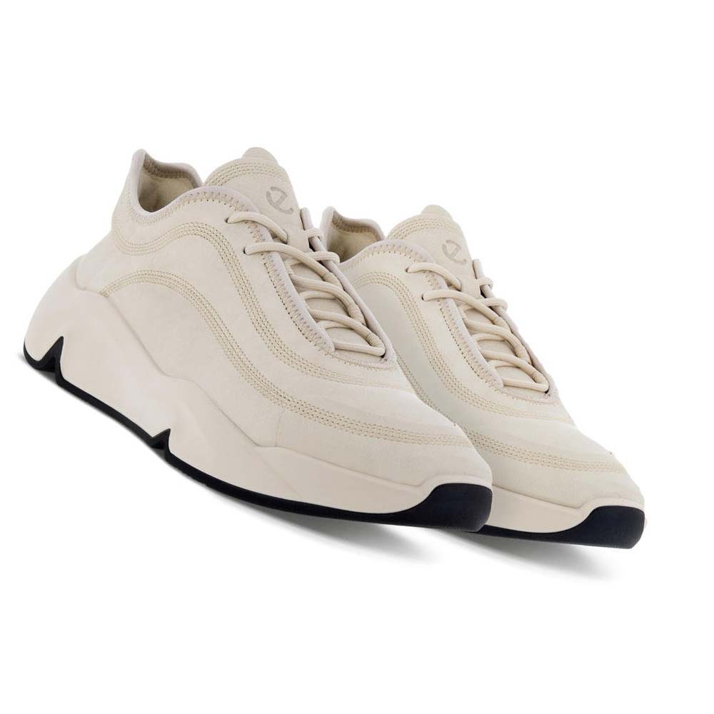 Men's Ecco Chunky Retro Casual Shoes White | USA 461ZUT